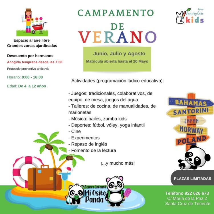 Campamento de verano 2022 - Centro de Educación autorizado por el Gobierno de Osito Panda, granja móvil, taller de incubación y celebraciones de cumpleaños.